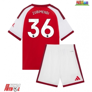 Arsenal Martin Zubimendi #36 Primera Equipación Niños 2026-27 Manga Corta (+ Pantalones cortos)